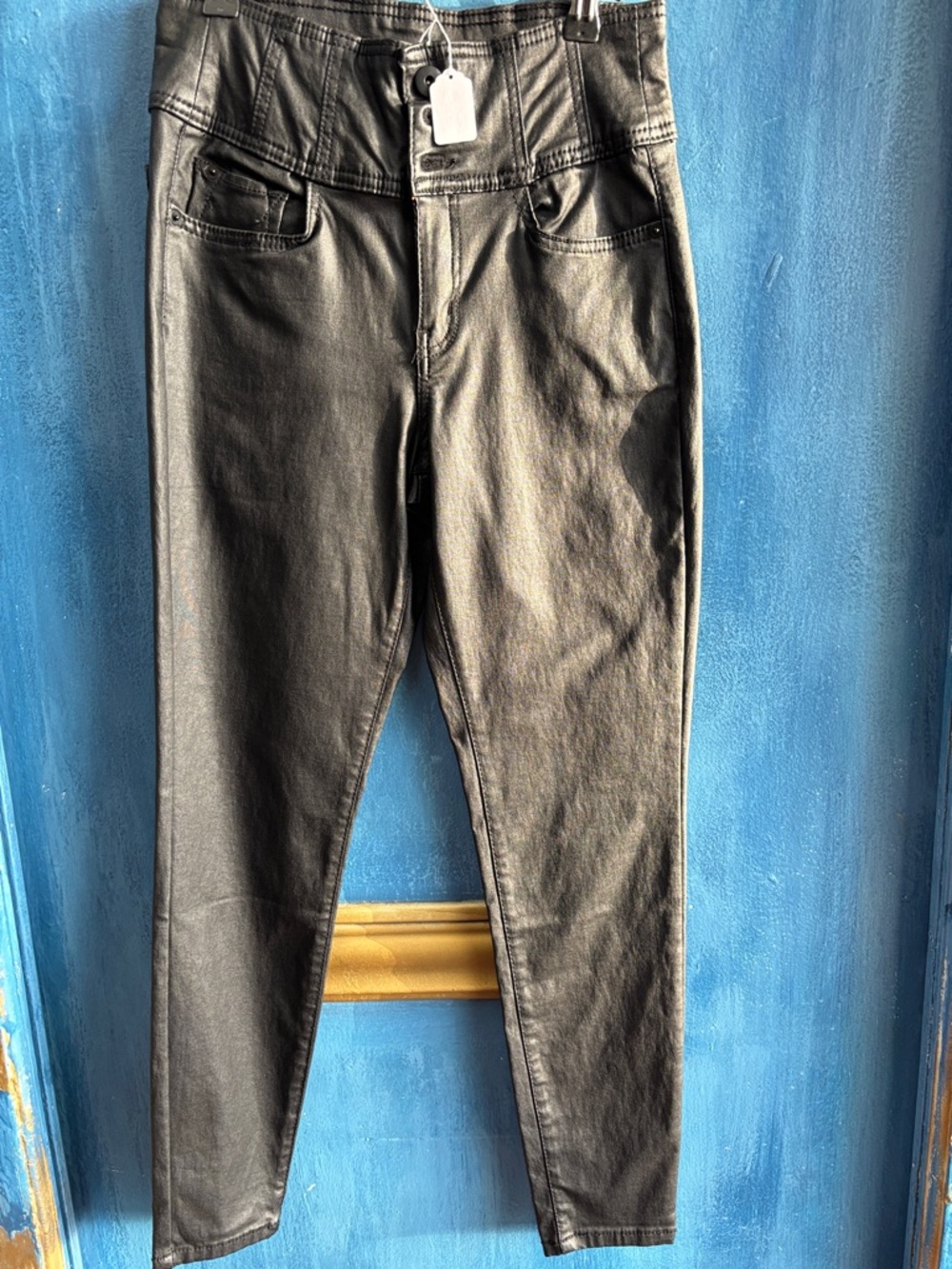 Black Faux Leather Women’s Jeans